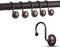 Rustproof Antique Decorative Shower Curtain Hooks, 12pcs Oil Rubbed Bronze Shower Curtain Ring Holders for Bathroom Shower Rods Curtains Home...