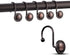 Rustproof Antique Decorative Shower Curtain Hooks, 12pcs Oil Rubbed Bronze Shower Curtain Ring Holders for Bathroom Shower Rods Curtains Home...