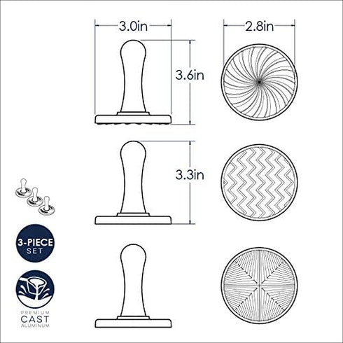 Nordic Ware Geo Cast Cookie Stamps...