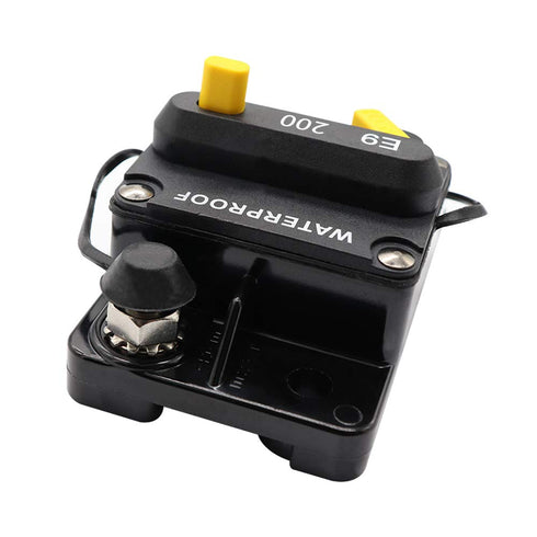 200 Amp Circuit Breaker 12V-48V DC Beaker 3/8 Stud Boat Solar Project Motorhome RV Trailer Automotive Camper Battery Trolling Motor Manual Trip Sw...