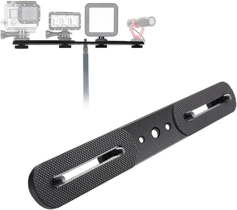 30cm Dual Speedlite Camera Mount Tripod Bracket Flash Extension Bar,10" Dual Tripod Bracket for Camera,LED Video Light,DSLR Camera,Flash Light...