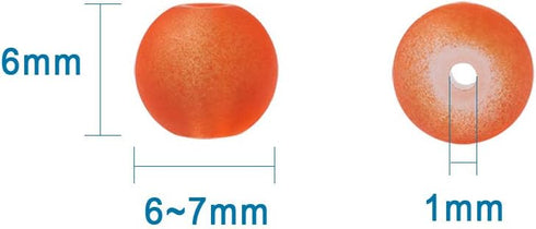 Craftdady 500Pcs 6mm Transparent Frosted Glass Beads Tiny Crystal Glass Round Loose Spacer Beads Random Mixed Colors for Jewelry Making Hole: 1mm...