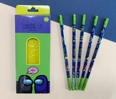 Among Us Pencils, 5 Count, 2B, 1 Random Package(Package May Vary) Will Be Sent....