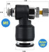 TAILONZ PNEUMATIC 3 Pack SL6-M5 Push to Connect Air Line Fitting Air Flow Control Valve 6MM od M5 Npt Elbow 90 Degree Air Speed Control Valve Fitt...