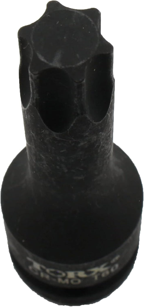 T60 3 Inch Long Torx Star 6 Point Black Impact Bit Socket Auto Repair Tool 1/2 Inch Square Drive...