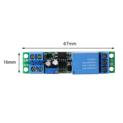 Timer Relay Module DC 12V Delay Timer Switch Relay Board Adjustable 0 to 25 Second Trigger Turn Off Module for Car Lamp Delay......