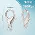 300Pcs Lobster Claw Clasps Bulk Lobster Clips Small Alloy Silver Trigger Fasteners Hook Link Clip Findings for Jewelry Making DIY Bracelet Necklac...
