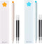 Kaco FIRST Gel Pens Cute Stationery Black Ink 2 Pieces with Extra 4 Refills, 0.5mm Fine Point, Aesthetic Cute Star Pens for Journaling Christmas H...