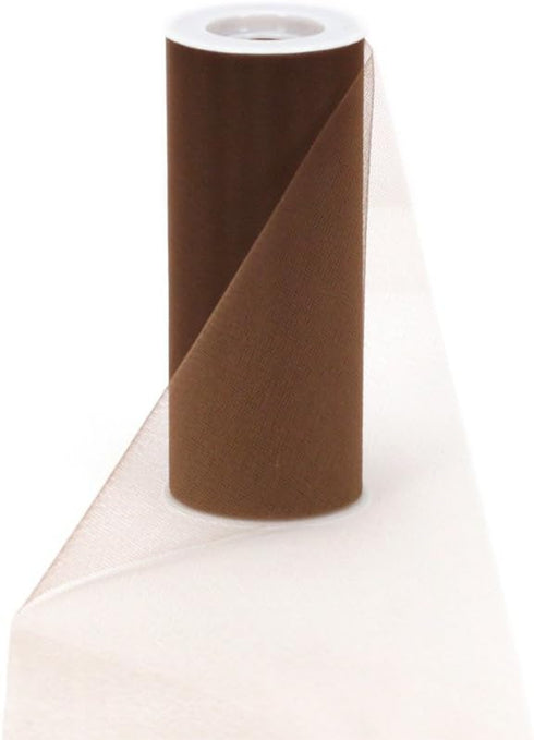 Offray Tulle Craft Ribbon, 6-Inch by 25-Yard Spool, Chocolate...