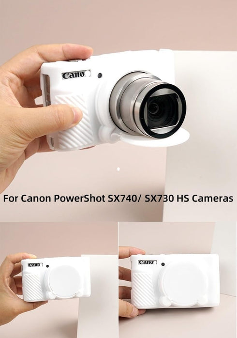 SZHSYJY Camera Case for Canon PowerShot SX740/ SX730 Digital Camera,Soft Silicone Protective Bag Removable Lens Cover,Anti-Scratch Slim Fit Lightw...