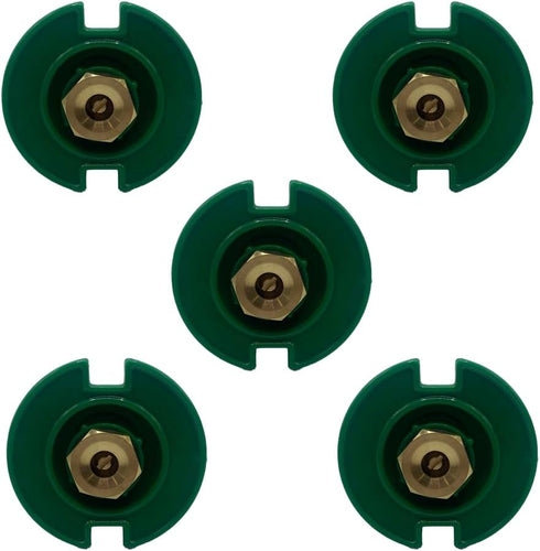 Poolzilla (5 Pack) Plastic Pop-Up Flush Head Sprinkler with Brass Full Pattern Spray Nozzle - Compatible with Flush Heads from Orbit, and Other Ma...