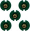 Poolzilla (5 Pack) Plastic Pop-Up Flush Head Sprinkler with Brass Full Pattern Spray Nozzle - Compatible with Flush Heads from Orbit, and Other Ma...