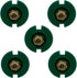 Poolzilla (5 Pack) Plastic Pop-Up Flush Head Sprinkler with Brass Full Pattern Spray Nozzle - Compatible with Flush Heads from Orbit, and Other Ma...