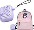 Compatible AirPods 1 AirPods 2 Case Cover with Cleaning Pen Kit, Anti-Fall Lock Design, Hollow TPU Drop Protection, Front LED Visible Cover with R...