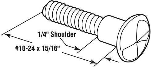 Prime-Line 651-0463 #10-24 x 15/16 In. Chrome One Way Shoulder Screw (100 Pack)...