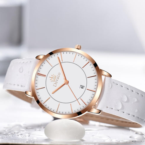 Ladies Watches ?Genuine Leather Strap Waterproof Watches for Women Quartz Casual Watch for Women, Calendar Women's Watches Chronograph Women's Wri...