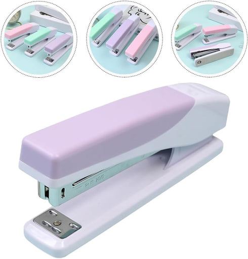 LUOZZY Desktop Stapler Large Capacity Stapler Reduced Effort Stapler Labor-Saving Stapler for Office Desk Accessories, Purple…...