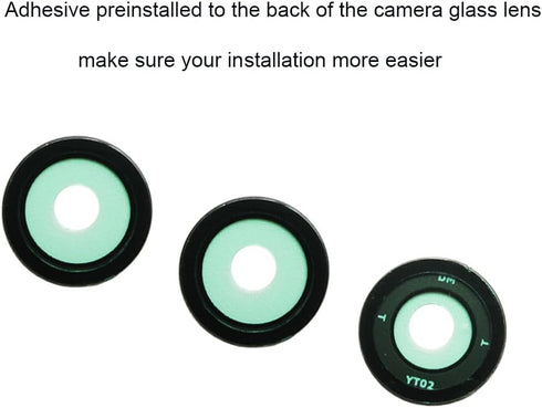 3PCS OEM Original Back Rear Camera Glass Lens Replacement for Samsung Galaxy Z Fold 5 with Preinstalled Adhesive and Phone Repair Toolkit Set + In...