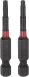 2pcs T15 Impact Rated Torx Bit 1/4" Hex Shank 2" Length Magnetic Security Star Screwdriver Power Tool...