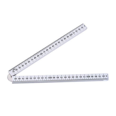 uxcell Folding Ruler 100cm 4 Fold Metric Measuring Tool ABS for Woodworking Engineer White...