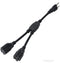 Power Cord Extension Splitter NEMA 5-15P 2 X NEMA 5-15R with 18AWG 2 Way Power Cord Splitter 3 Prong 1 to 2 Outlet Power Cable Strip for Kitchen H...