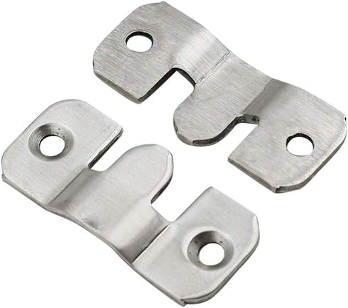 Luomorgo 10 Pack Z-Clips Flush Mount Bracket Heavy Duty Picture Hangers Interlocking Photo Frame Hook for Hanging Headboards Large Picture Display...