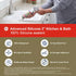 GE Advanced Silicone Caulk for Kitchen & Bathroom - 100% Waterproof Silicone Sealant, 5X Stronger Adhesion, Shrink & Crack Proof - 10 oz Cartridge...