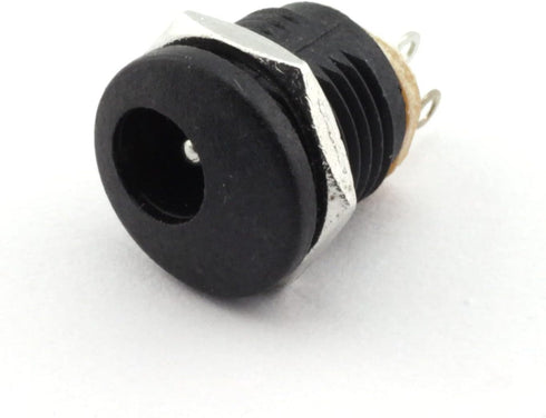 10 Pack 5.5mm x 2.1mm 3 Pin Female DC Power Jack Panel Mount Screw Nut Kit DC Socket Electrical Plug...