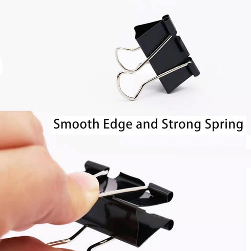 100 Pack Small Binder Clips 0.75 Inch, Small Binder Clips Micro Clips Paper Clamps for Office and Home Supplies, Black...