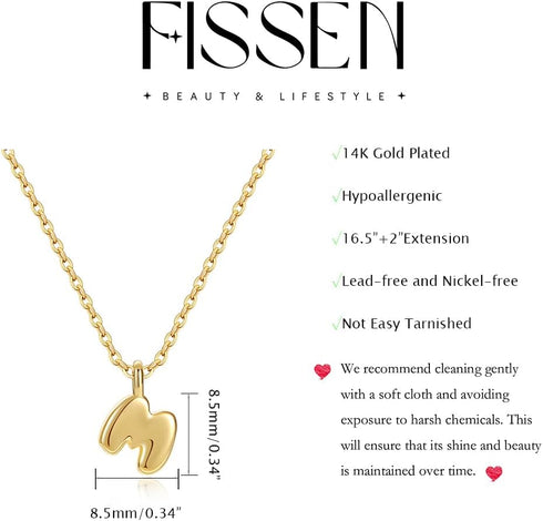 Gold Initial Necklaces for Women Cute Small Bubble Letter Necklace Personalized Name Pendant Necklace Gold Jewelry Gifts for Women Girls...