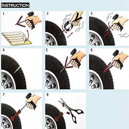 100pcs Tire Plugs, Rubber Tire Repair Plugs for Tubeless Off-Road Tires Car, ATV, UTV, Wheelbarrow(4"/8") (4" x1/4", Brown)...