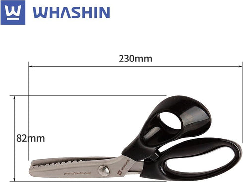 Scalloped Pinking Scissors (078) - Multipurpose, Ultra Sharp Blade Shears, Softgrip, Stainless Steel Sewing, Comfort TPR Grip, Crafting Scissors f...