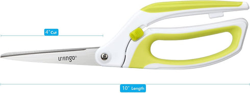 LIVINGO 10" Spring Action Fabric Scissors, Professional Sewing Scissors for Tailor Dressmaker, Spring Loaded Heavy Duty Fabric Shears for Crafting...