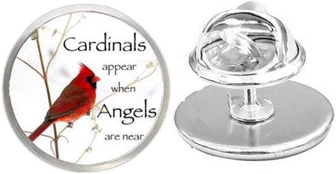 Red Cardinal Bird Jewelry, Cardinal Pin Brooch, Christmas Cardinal, Red Cardinal Bird,QK0O97...