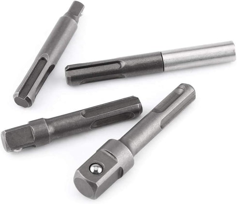 Impact Socket Set Hand Tools, SDS Plus Shank to 1/4" Hex Socket Adaptor, SDS Plus to 1/4" hex Socket, 1/4" Head, 3/8" Head,1/2" Head, Socket Adapt...
