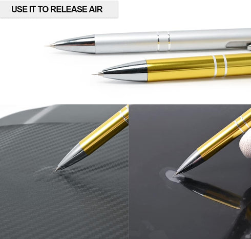 2 Pack Pin Pen Weeding Tool for Vinyl, Bubble Air Release Pen Vinyl Wrap Tool, Retractable Pen Pin Point Craft Weeding Pen...