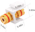 VCE Banana Jack Binding Post Keystone Jack Insert with Black & Red Rings, Screw Type Audio Speaker Keystone, 3 Pairs/6 Pack...