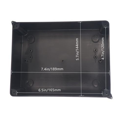 Junction Box, Reserved Holes Electrical Boxes Waterproof IP65 ABS Plastic Electrical Power Cord Enclosure Project Box Black 7.9 x 6.1 x 3.1 inch(2...