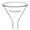 Glass Powder Funnel, Short Stem Funnel with Heavy Wall Borosilicate Glass and a Top Diameter of 100 mm...