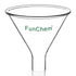 Glass Powder Funnel, Short Stem Funnel with Heavy Wall Borosilicate Glass and a Top Diameter of 100 mm...