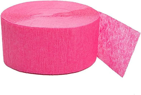 Bright Pink Crepe Paper Roll - 81' (1 Count) - Great for Stunning DIY Crafts, Party Decor, and More...