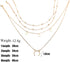 Doubnine Double Strand Necklaces Layering Horn Moon Disk Pendant 3 Way Choker Gold Sequins Chic Jewelry Accessories for Women Set of 3...
