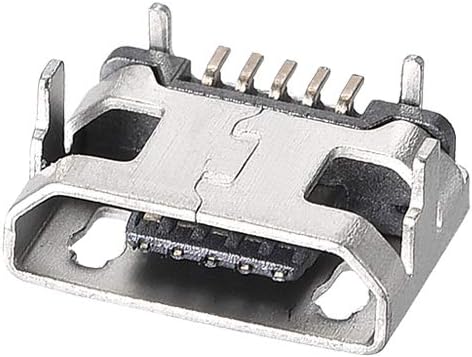 uxcell 30PCS Micro USB Female Socket Connector Jack Port, 5-Pin DIP 180 Degree Replacement Adapter...