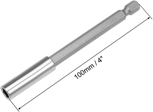 uxcell 2 Pcs 1/4 Inch Hex Shank by 4 Inch Magnetic Bit Holder Extension, Quick Release Screwdriver Drill Bit Power Tool...