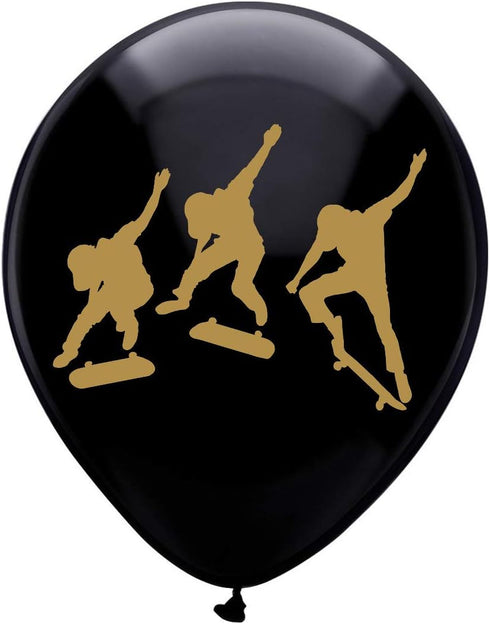 Skateboard Latex Balloons, 12inch (16pcs) Skateboarding Sports Birthday Party Decorations, Supplies...