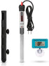 Aquarium Heater 300 Watt Submersible Fish Tank Heater Adjustable Temperature with Diving Thermometer and Protective Case Suction Cup...