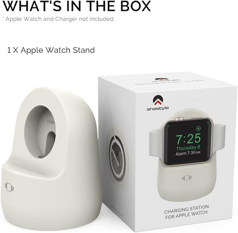 AhaStyle iWatch Stand Silicone Charging Dock Holder for Apple Watch Ultra 2, Ultra, SE2, SE, Series 9 8 7 6 5 4 3 2 1 (49/45/44/42/41/40/38mm), Su...