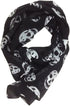 Wakauto Ladies Tulle Skull Pattern Printed Scarf Comfortable Long Style Fashion Soft Scarf Shawl Lady Girl 150 * 50cm...