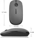 VssoPlor Wireless Mouse, 2.4G Slim Portable Computer Mice with Nano Receiver for Notebook, PC, Laptop, Computer (Black and Gray)...