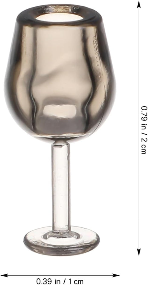 Toddmomy Doll Glasses Mini Wine Glasses 10Pcs Miniature Dollhouse Wine Glasses 1: 12 Kids Dollhouse Kitchen Toys Dollhouse Accessories Miniature B...